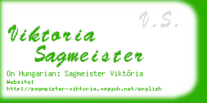 viktoria sagmeister business card